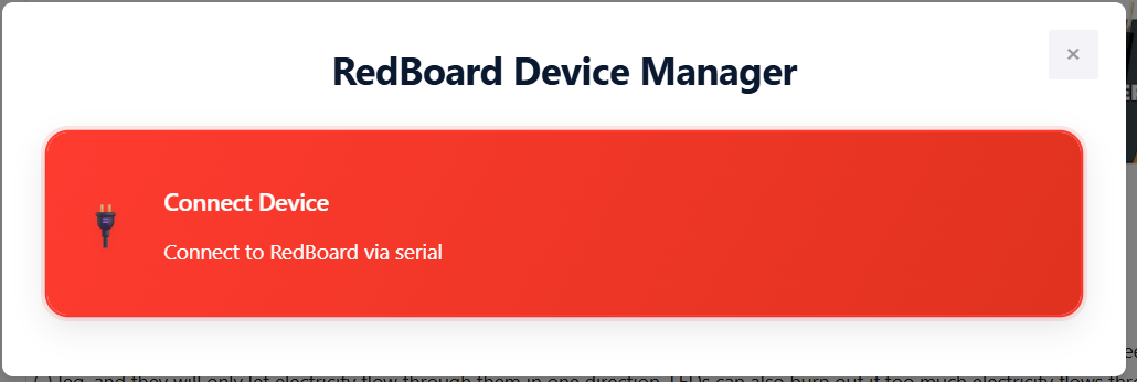Connect device button