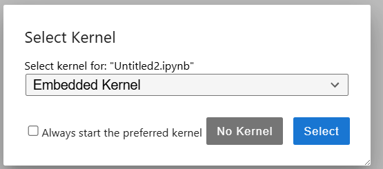 Embedded kernel selection