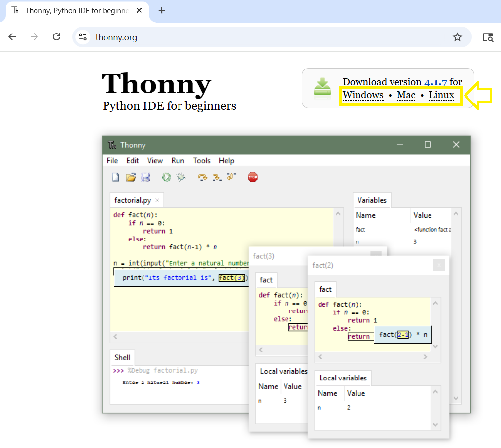 Download Thonny (Windows)