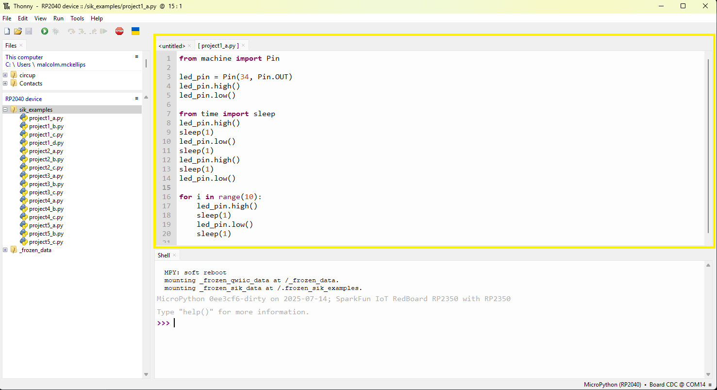 Thonny Code Editor