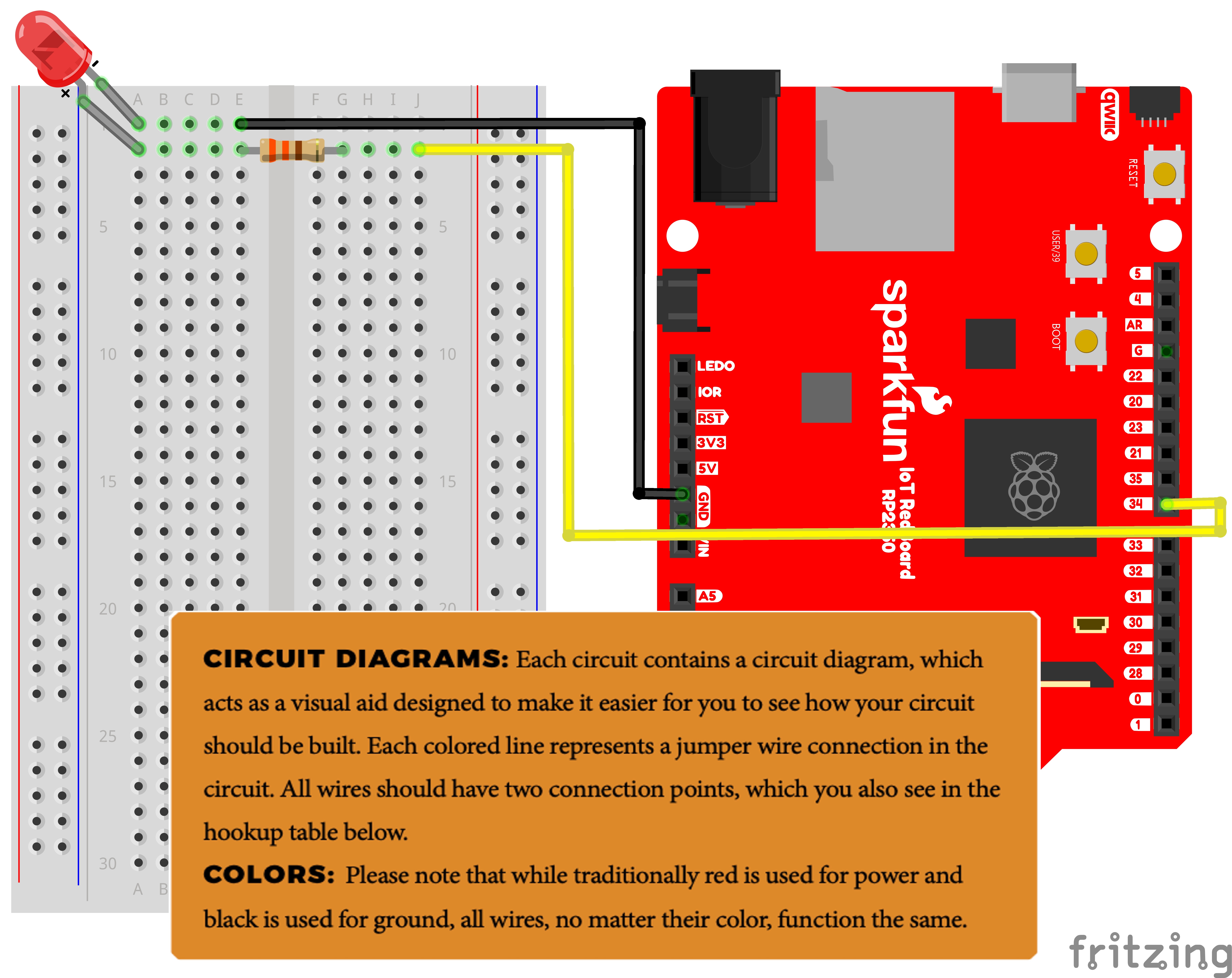 Circuit diagram for LED
